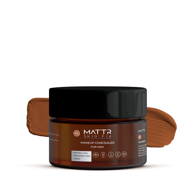 MATTR Skin Fix, Concealer for Men, Conceals Blemishes, Improves Skin Tone, Fixing Dark Circles, Vegan, Men skin care, Cruelty-Free, 15 Grams (M1) Medium 1