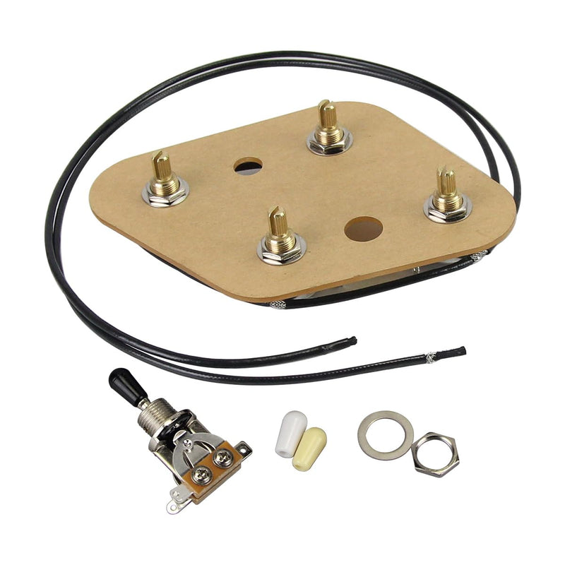 [AUSTRALIA] - FLEOR Pre-wired Guitar Circut Wiring Kit 2T2V 500K 473J 200V 0.047uF 3 Way Switch Circuit for Les Paul Guitar Part Version 1 for Les Paul Style 
