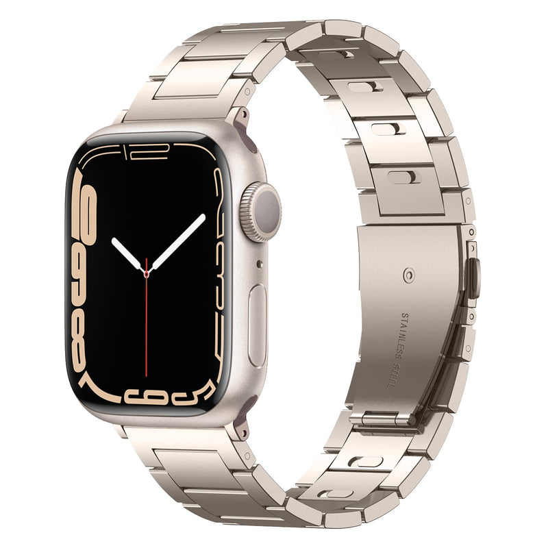 Upgraded No Tools Needed Stainless Steel Link Bracelet Compatible with Apple Watch Band 49454442mm 414038mm,Quick Release Adjustable Business Solid Metal Watch Strap for iWatch Strap