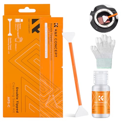 K&F CONCEPT Double-Tipped APS-C Sensor Cleaning Kit with Sensor Cleaner 16mm