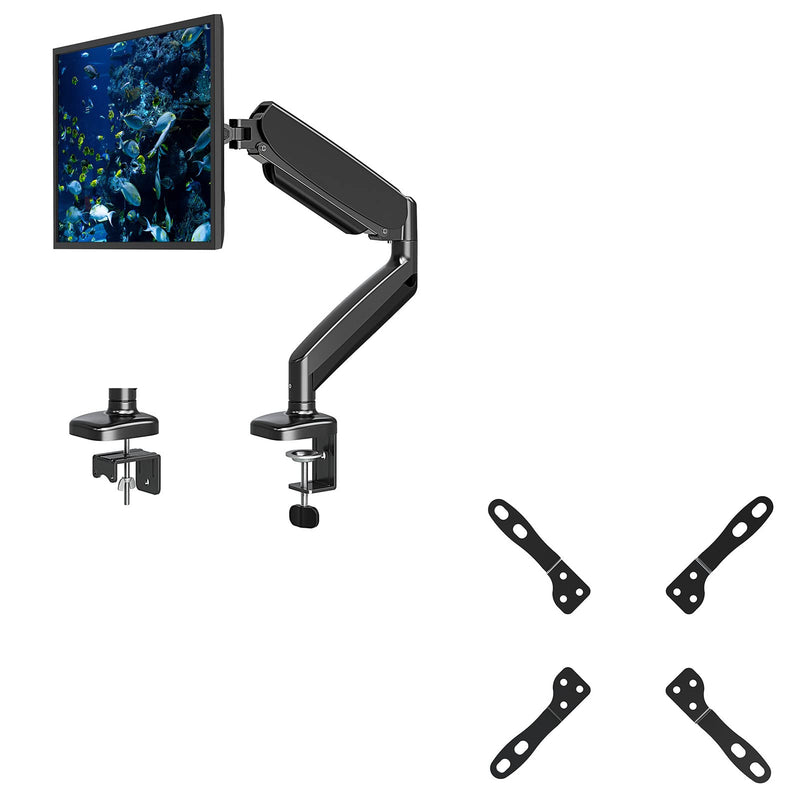 MOUNT PRO Single Monitor Desk Mount - Articulating Gas Spring Monitor Arm, with VESA Extension Bracket Adapter,Fits Most 13 to 35-inch Screens,VESA 200×100,200×200