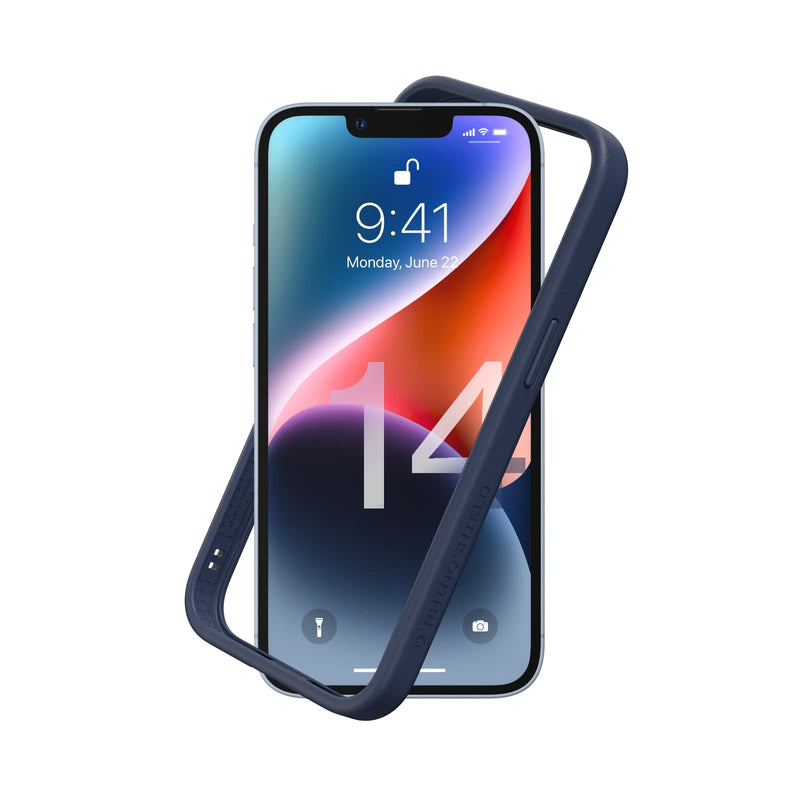 RhinoShield Bumper Case Compatible with [iPhone 14] | CrashGuard NX - Shock Absorbent Slim Design Protective Cover 3.5M / 11ft Drop Protection - Navy Blue iPhone 14 - Navy Blue