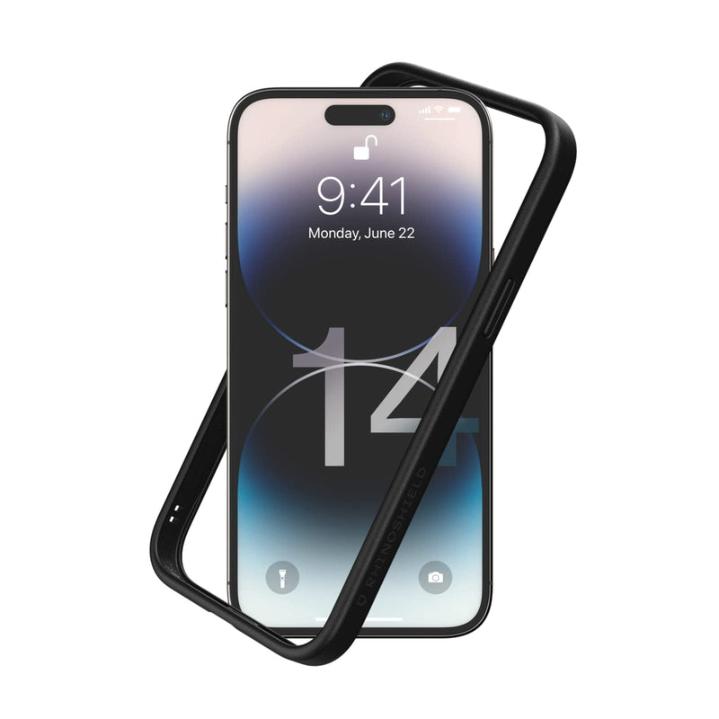 RhinoShield Bumper Case Compatible with [iPhone 14 Pro Max] | CrashGuard NX - Shock Absorbent Slim Design Protective Cover 3.5M / 11ft Drop Protection - Black iPhone 14 Pro Max - Black
