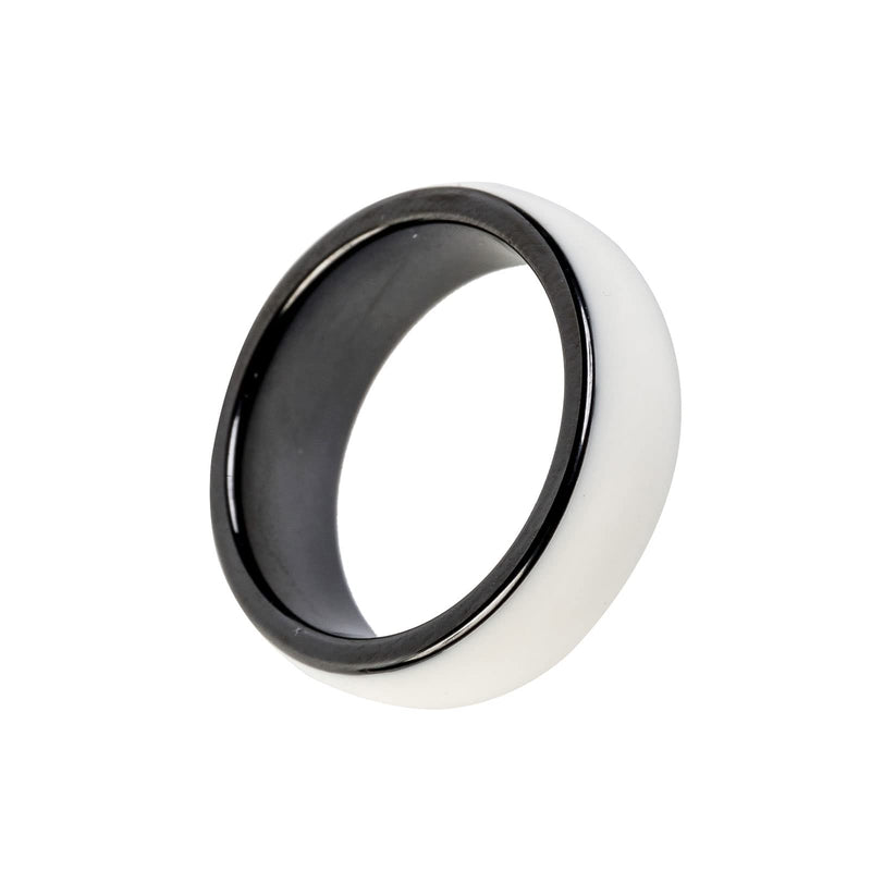 RFID White Ceramics Smart Finger rewrite Ring T5577 Chip id Wear for Men or Women white blank ring 7#