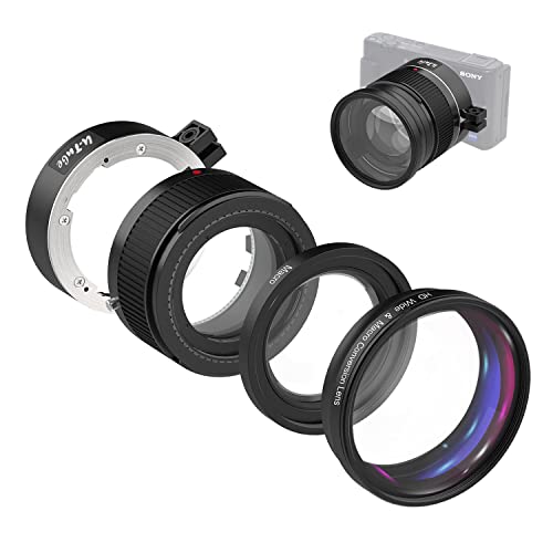 Iboolo&EooEye 2-in-1 Creative 18mm HD Wide Angle & 10x Macro Additional Lens Set for Sony ZV1/Sony ZV-1 Camera with Extension Tube,Bayonet Mount Lens Adapter,Drawstring Pocket