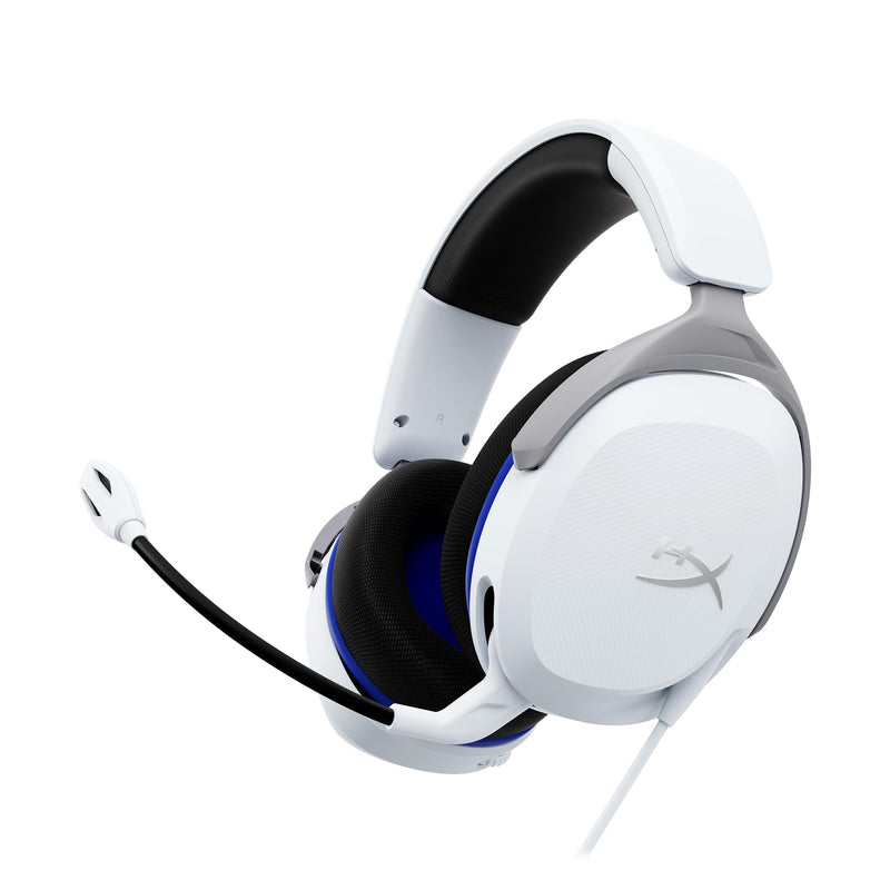 HyperX Cloud Stinger 2 Core - Gaming Headset for Playstation, Lightweight Over-Ear Headset with mic, Swivel-to-Mute Function, 40mm Drivers - White Wired