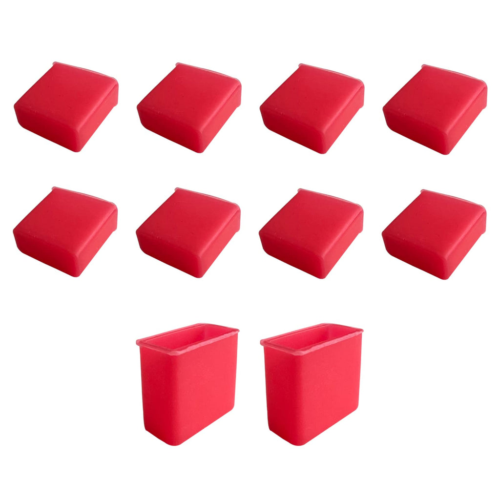 10pcs USB Cap Port Cover Anti Dust Protector,Silicone USB Type A Male Anti Dust Cover Plug Protector Stopper Cap for USB Type A Male Ports (Red) Red