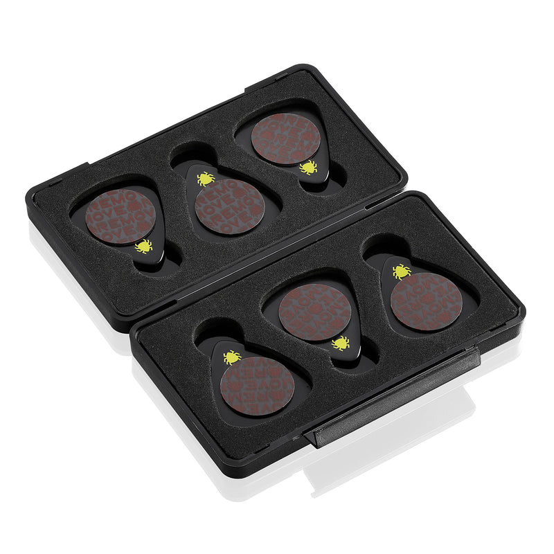 TIK PIK 6-Pack Guitar Picks for Acoustic & Bass Guitars | As Seen On Shark Tank | Black Heavy Gauge 0.96mm Black 6-Pack