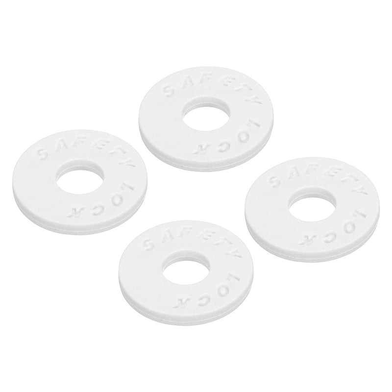 MECCANIXITY Strap Blocks Silicone Rubber Strap Block White, for Guitar Strap Button, Pack of 4