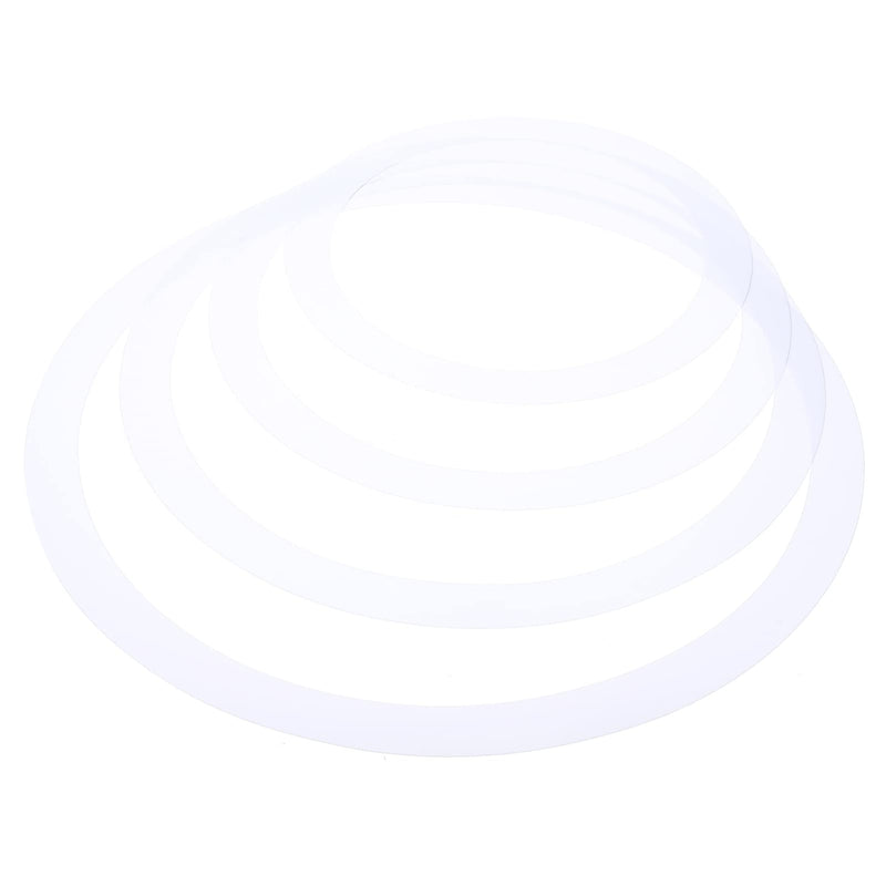 SUPVOX Drum Ring Replacement 4pcs Drum Mufflers Dampening Drum Mute Rings Kit Snare Drum Ring Snare Drum Damperner Rings Silencer Percussion Accessories White 10/12/ 14/ 16inch Home Drum Parts White1