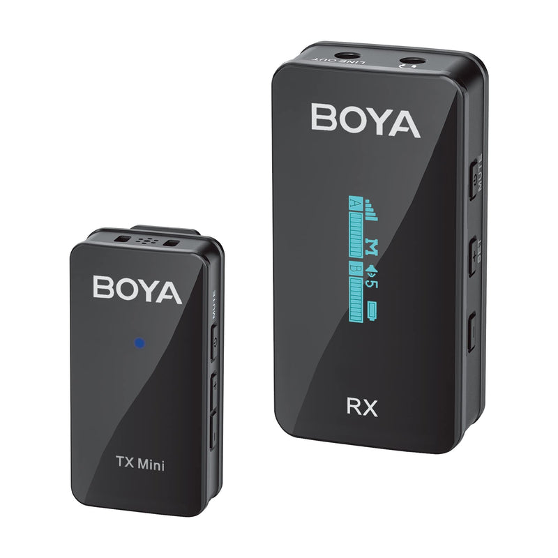 [AUSTRALIA] - BOYA BY-XM6-S1 Mini 2.4GHz Wireless Lavalier Microphone for DLSR Camera/iPhone/Android, Dual Lapel Wireless Mic for Live Streaming Video Vlog Podcast (TX+RX) BY-XM6-S1-Mini 