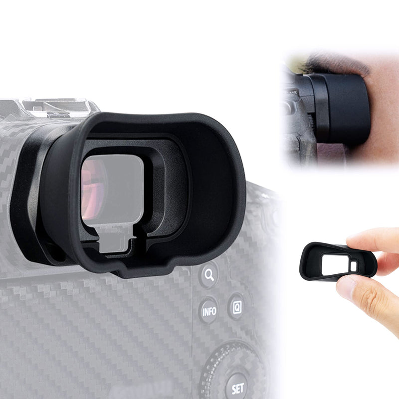 JJC Camera Eyecup Eyepiece Viewfinder for Canon EOS R5 R6 Mark II R6 R5 C R5C Mirrorless Camera with Extended Soft Silicone Design For Canon EOS R5/R6/R5 C