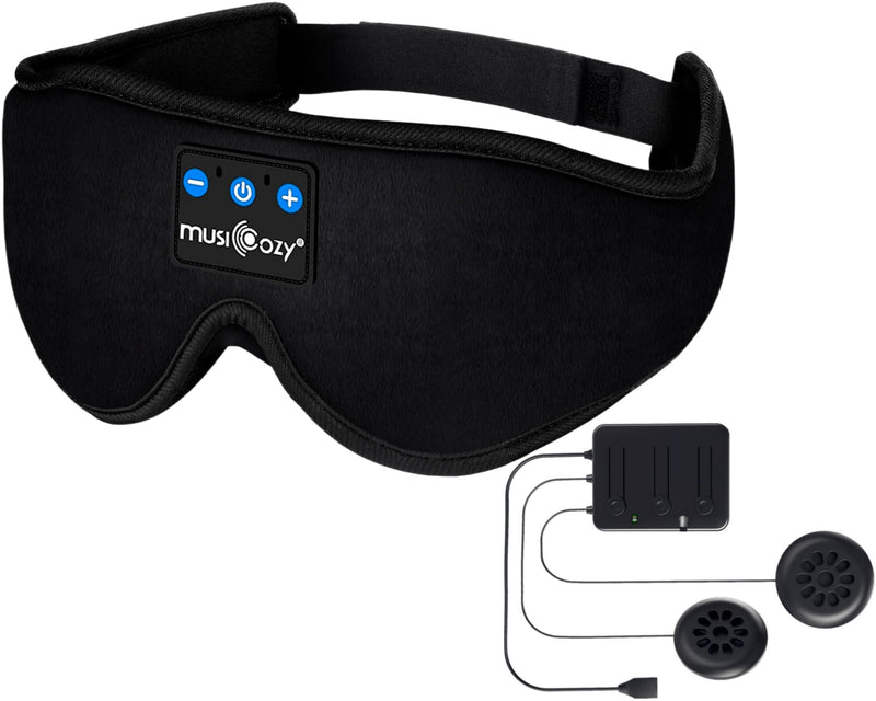 MUSICOZY 3D Sleep Headphones Bluetooth Sleeping Eye Mask & Bluetooth 5.4 Module Kit with Speakers and Charging Cable