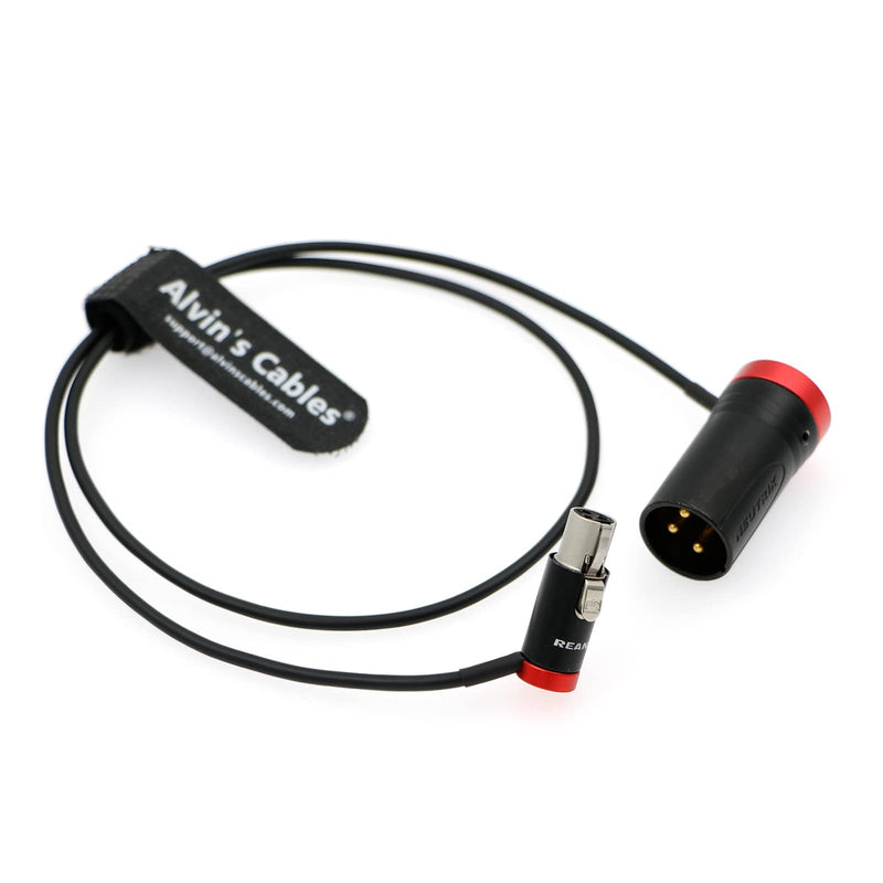 Alvin's Cables Low Profile TA3F to XLR 3 Pin Male Audio Cable for Lectrosonics SRC Receivers to Sound Devices 60cm|24inches Red