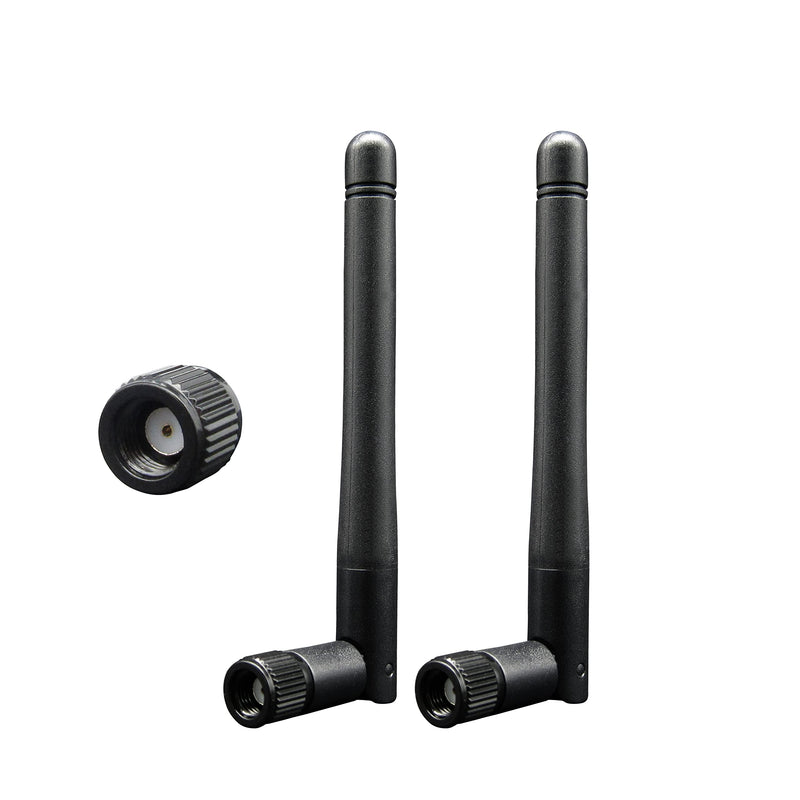 WiFi Antenna PC Bluetooth Antenna, WiFi 6 Dual Band 2.4Ghz 5Ghz 5.8Ghz 3dBi with RP-SMA Male (with No Pin) for Gaming Motherboard, RV Camera, Mini PCIE M.2 Wireless Card, Router -2 Pack Antenna 2 Pack - RP-SMA Male
