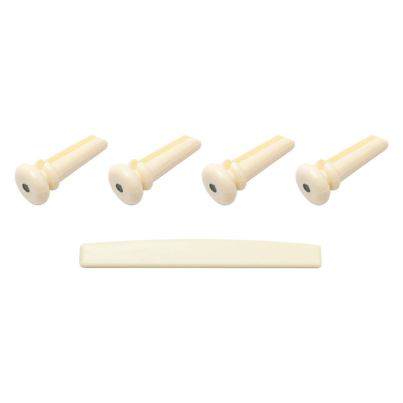 [AUSTRALIA] - Acoustic Guitar Bridge Nut with 4pcs Guitar Bridge Pins for 4 String Bass Part Replacement 