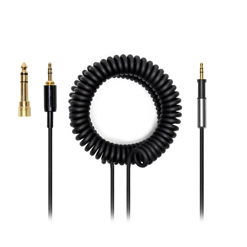 Audio DJ Headphone Cable Cord Line Plug Compatible with Pioneer HDJ500 HDJ700 HDJ1500 HDJ 500 700 1500 Headset Extended Coiled Spring Dj Wire