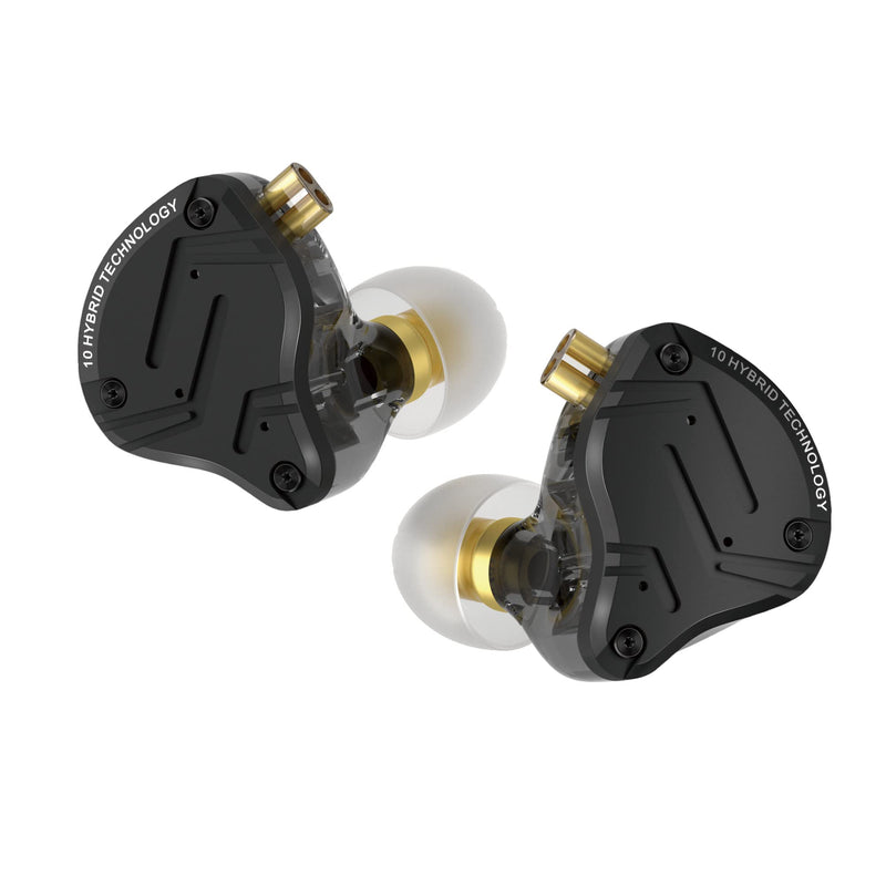 KZ ZS10 PRO X in Ear Monitor Headphones, Upgrade 4BA+1DD Hybrid Driver IEM Earphones, HiFi Metal Wired Gaming Earbuds, for Singers Bass Player Drummers Guitarist Musicians Dj (Without Mic,Black) Without Mic ZS10 PRO X Black