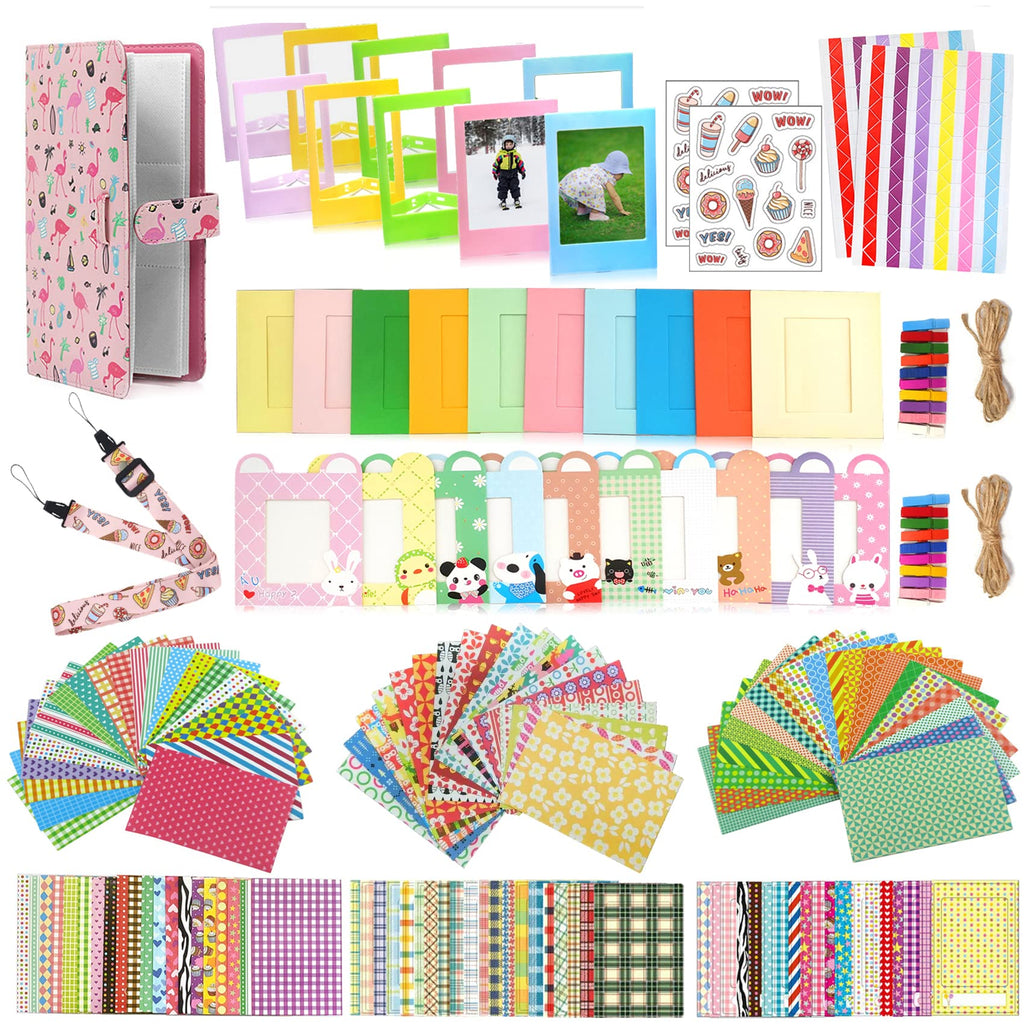 GEMHOPE Latest Colorful Bundle Kit for Accessories Kit, Compatible With Fujifilm Mini 9 8 11 12 70 90 Accessories Include Photo Albums Film Stickers Desk Stands Hanging Frame Clips Straps