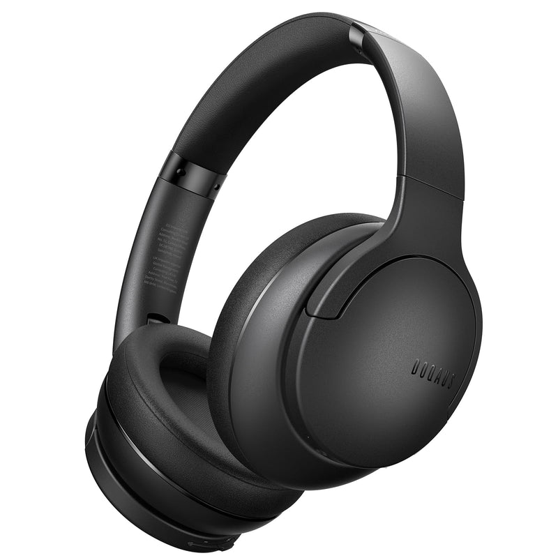 DOQAUS 𝐔𝐩𝐠𝐫𝐚𝐝𝐞𝐝 Bluetooth Headphones Over Ear, 90H Playtime Bluetooth 5.3 Wireless Headphones 3 EQ Modes, Built-in HD Mic, HiFi Stereo Sound,Deep Bass,Memory Foam Ear Cups for Phone/PC Black