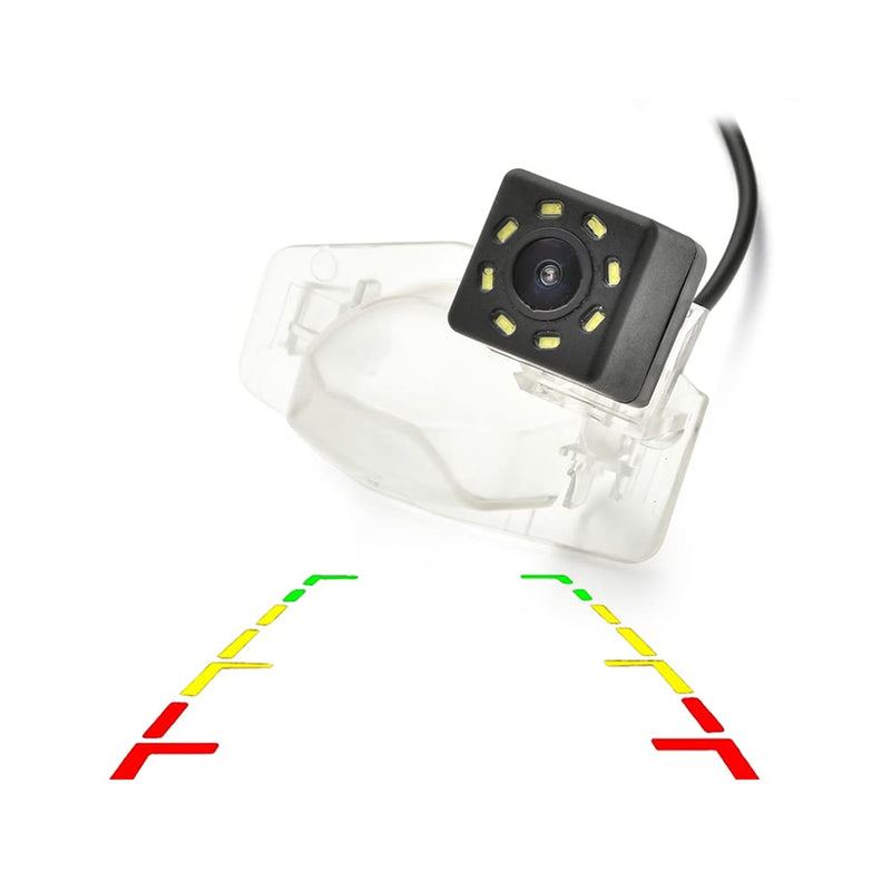Vlicevrn HD 8 LED Car Rear View Camera Night Vision Backup Parking Camera Waterproof IP68 Vehicle Camera for Honda CRV CR-V FRV FR-V HRV HR-V MRV MR-V Odyssey Crosstour Insight Jazz Fit Hatchback