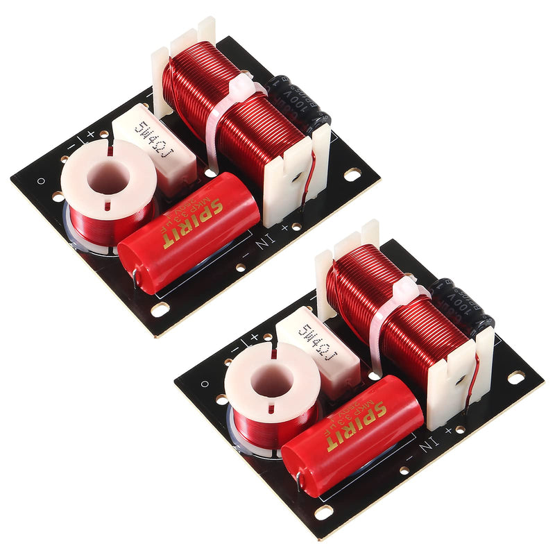 2pcs 400W Speaker Frequency Divider 2 Way Treble/Bass 2 Unit Hi-Fi Audio Speaker Crossover Filter Frequency Distributor DIY Module