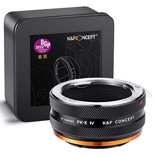 K&F Concept IV PRO Pentax K-NEX Lens Mount Adapter Manual Focus Compatible with Pentax K Series and AF Series Lens to Sony-E NEX Mount Camera Body with Matting Varnish Design