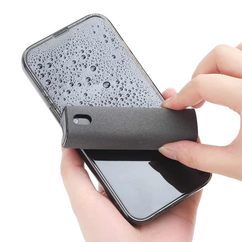 Screen Cleaner, Touch Mist Cell Phone, Laptop and Tablet Screen, 3-in-1 Spray Microfiber Cloth(Grey -0.35oz) Grey