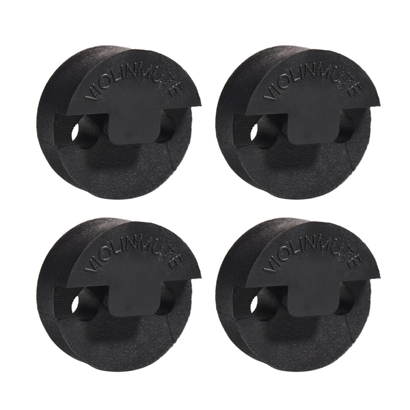 4 Pack Violin Mute Small Viola Mute, Practice Mute Silencer, Round Tourte Style, Black Rubber Pack of 4