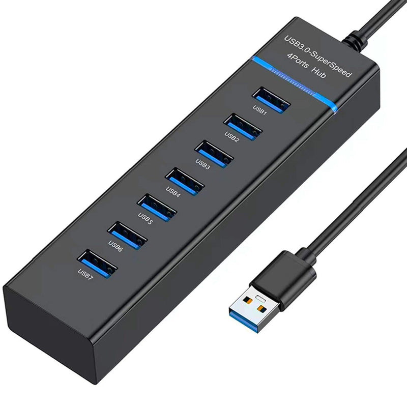 USB Hub 3.0, VIENON 7-Port USB Data Hub Splitter for Laptop, PC, MacBook, Mac Pro, Mac Mini, iMac, Surface Pro and More USB Devices Expand 7 USB