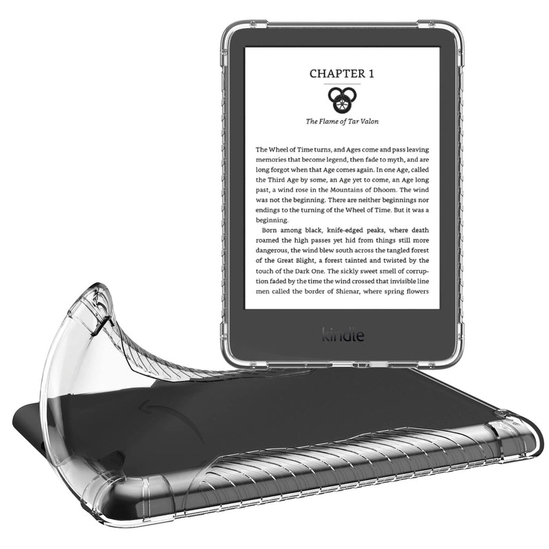 MoKo Case for 6" All-New Kindle (11th Generation-2022 Release), Ultra Clear Soft Flexible Transparent TPU Skin Bumper Back Cover Shell, Clear
