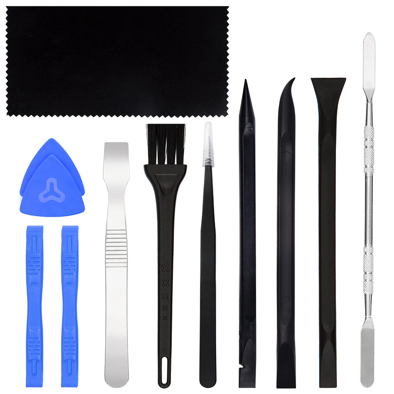 STREBITO Spudger Pry Tool Kit 12 Piece Opening Tool, Metal & Plastic Spudger Tool Kit, Prying Cleaning & Open Tool for iPhone, Laptop, iPad, Cell Phone, MacBook, Tablet, Computer, PS4, Electronics 12 in 1