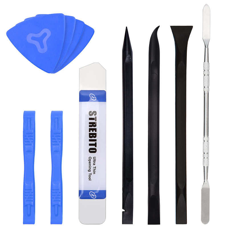 STREBITO Spudger Pry Tool Kit 11 Piece Opening Tool, Plastic & Metal Spudger Tool Kit, Ultimate Prying & Open Tool for iPhone, Laptop, iPad, Cell Phone, MacBook, Tablet, Computer, Electronics Repair 11 in 1