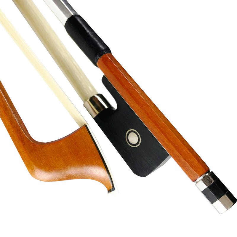 Brazilwood Ebony Violin Viola Cello Bow Full Size Ebony Frog with Natural Horsehair (Cello bow 4/4) Cello bow 4/4