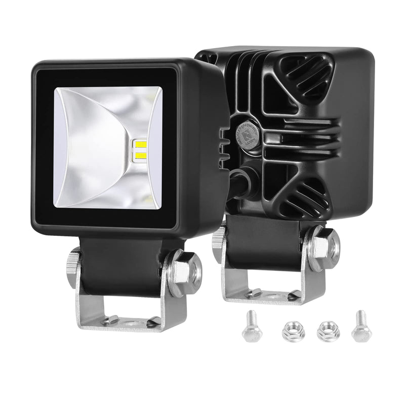 [AUSTRALIA] - 2 Inch LED Pods with DRL, LTEODCHEW 2PCS Screwless 5,000LM Flood Beam Motorcycle Auxiliary Scene Reverse Ditch Camp Work Back up Lights for Motorcycle Trucks Tacoma —— Flood 2 Inch Flood 