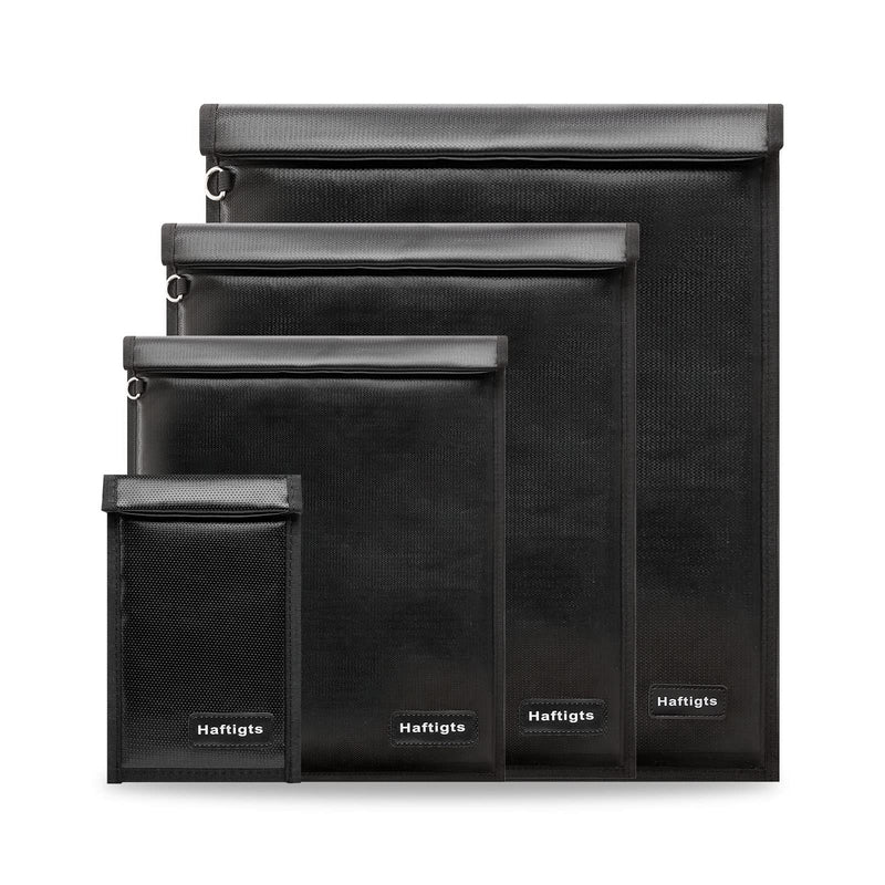 4 Pack Faraday Bags for Laptops & Phones & Radio & Car Keys,Faraday Cage for Anti-Theft Anti-Tracking, Faraday Key Fob Protector, Waterproof & Fireproof Faraday Bag, RFID Signal Blocker Bag Black 1