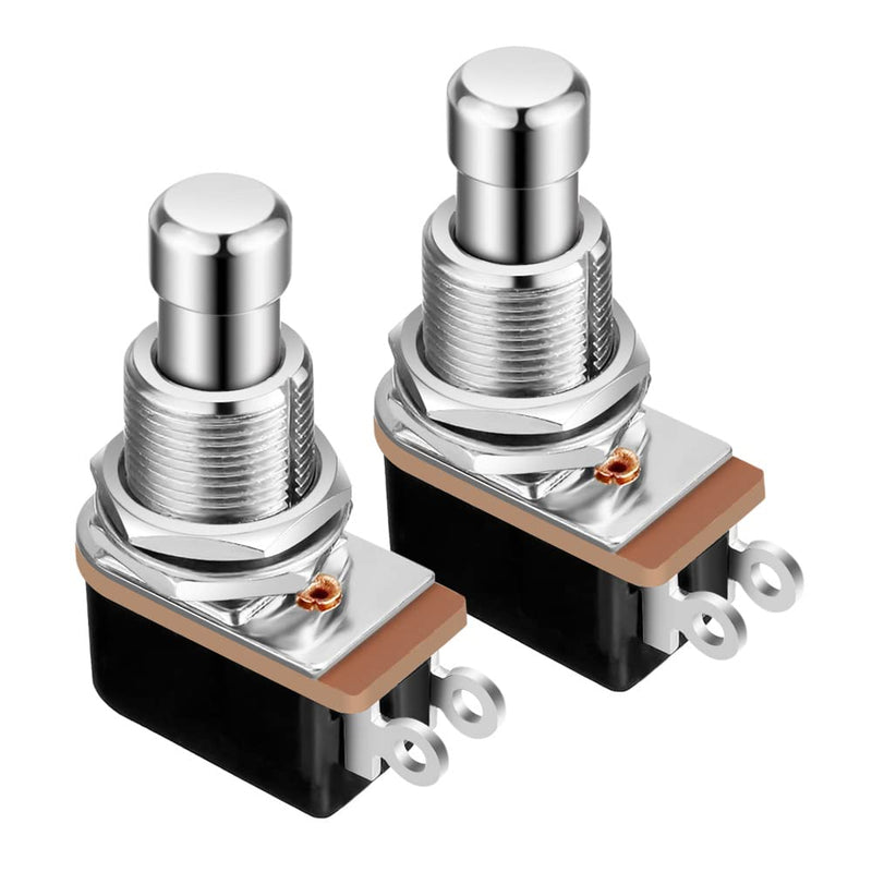 2pcs Momentary Soft Touch Foot Switch Normally Open SPST 2 PIN Stomp Box Push Button Footswitch for Guitar Effect Pedal 2pin Footswitch
