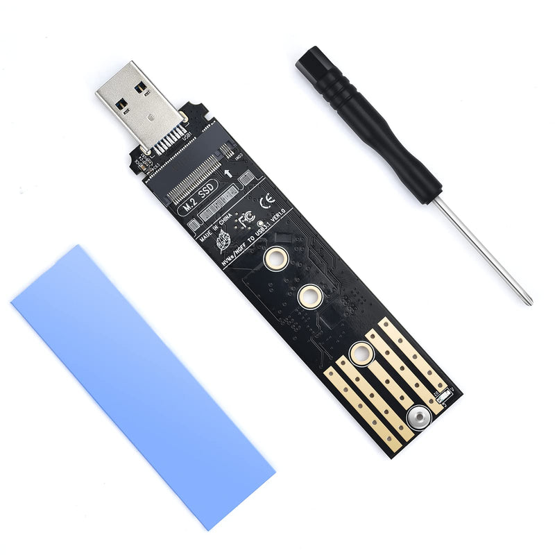 ELUTENG M.2 to USB Adapter Dual Protocol M.2 NVME SATA Hard Drive USB3.1 Gen2 10Gbps USB to NVME PCI-E SSD Reader M Key & B+M Key Support UASP for 2280 2260 2242 2230 SSD Enclosure M.2 NVME&NGFF