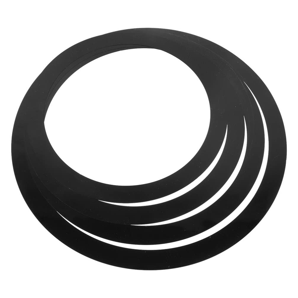 Vaguelly Electronic Drum Pads Drum Damperner Ring 4 Pieces/set Drum O Rings Drum Mufflers Circle Drum Dampeners Bass Drum Port Hole Rings, 12/13/14/16inch Drum Tone Control Ring Electronics Tools Black