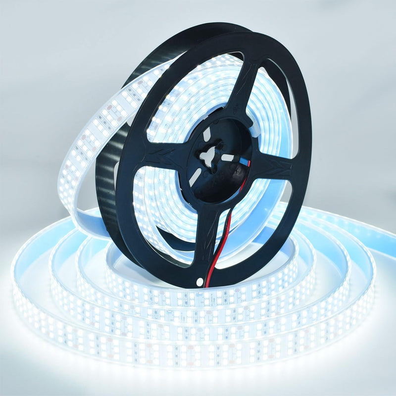 [AUSTRALIA] - SUYOOULIN LED Strip Lights, 16.4ft Dimmable DC 12V SMD 2835 Triple Rows 1800 LEDs 38000LM Super Bright LED Ribbon Strip, Tube Waterproof IP67 for Home Party Decoration (Daylight White 6500K) Daylight White 6500K 
