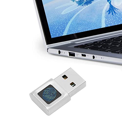 GOWENIC USB Fingerprint Reader, Portable Security Key Biometric Fingerprint Scanner USB Fingerprint Key Reader for Windows 10 11 32/64 Bits, 360 Degrees Touch