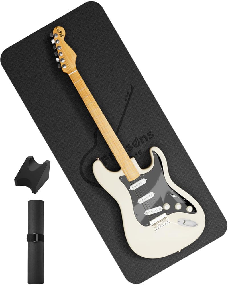 [AUSTRALIA] - FA-16 Guitar Neck Rest and Guitar Mat, Guitar Cleaning Kit Tool with Dual Heights Support, TPE Material Workbench Mat, Repair and Maintenance Work Mat for Guitar Bass Banjo Mandolin Ukulele 