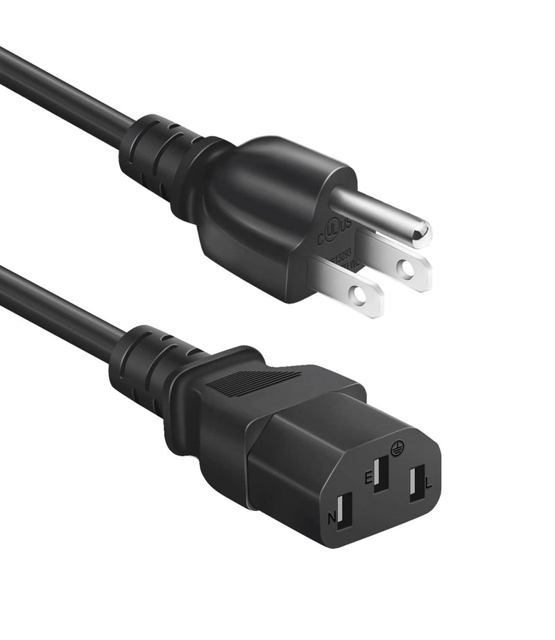 [AUSTRALIA] - Universal 3-Prong AC Power Cable for Computer, TV, Monitor & More, 6 Feet (1.82 Meters), Black 