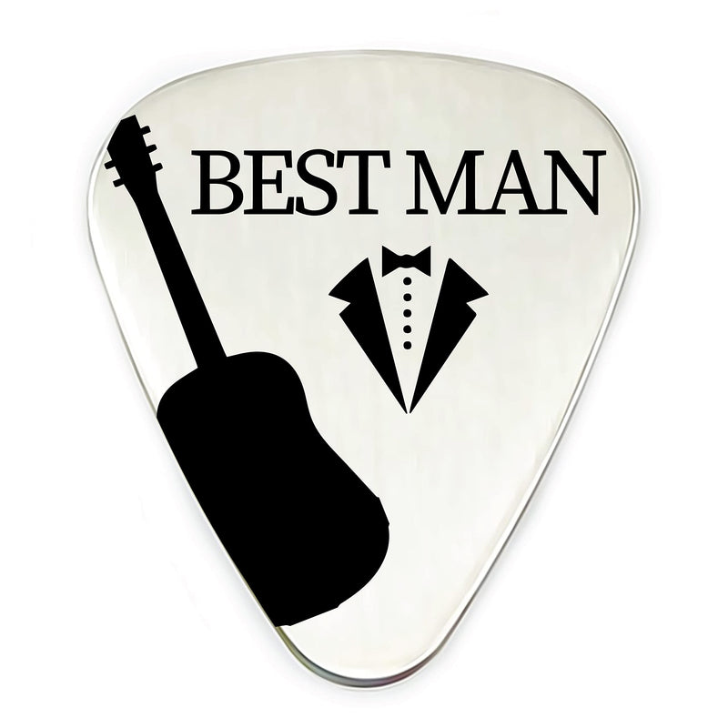 Best Man Guitar Pick Wedding Party Gift Idea Family Friend Best Man Gift Christmas Birthday Gift Idea Best Man Guitar Pick FBA-WEDDING-PICK (Best Man)
