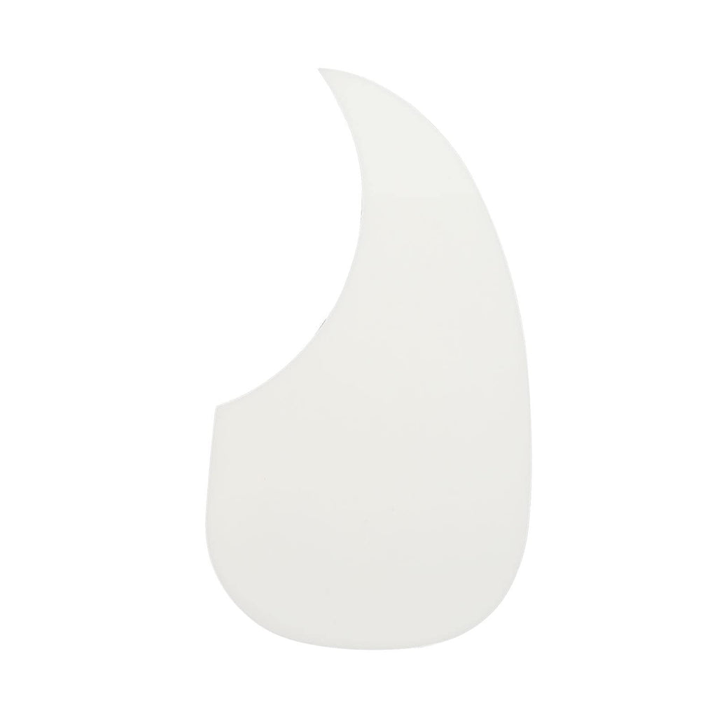 MECCANIXITY Acoustic Guitar Pickguard Fit 41 Inch Self Adhesive Right Handed Acoustic-Electric Guitar Parts Water Drop Shape White