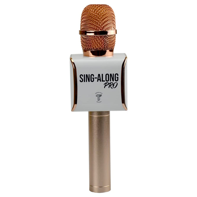 Sing-Along PRO Bluetooth Microphone - Wireless Karaoke Mic for Kids & Adults - Portable Home Karaoke Mic with Stereo Audio (Rose Gold) Rose Gold