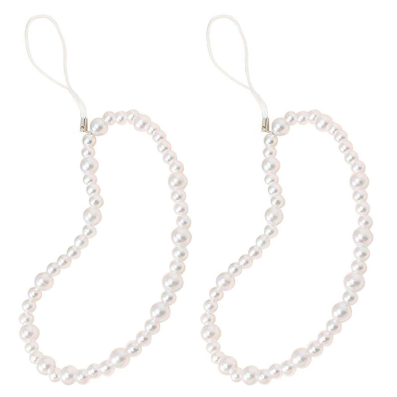 Beaded Phone Charms Lanyard Strap Girly Style Fixed Beads Pearls Lanyards PH-fb-33