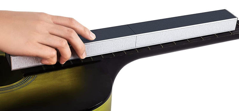 [AUSTRALIA] - Fret Leveling Beam, 16 Inch (400mm) Bass Guitar Fret Leveler Sanding File Level Bar, Pro Luthier Repair Tool with 400 600 1000 1200 Grit Pre-adhesive Sandpaper 16in / 400mm 