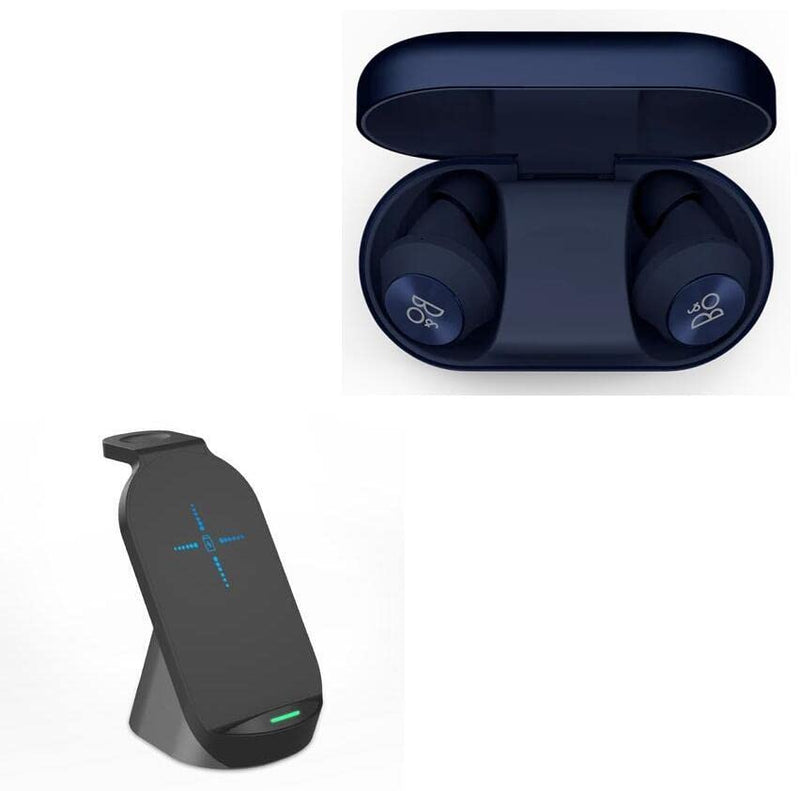 BoxWave Charger Compatible with Bang & Olufsen Beoplay EQ - Compact Wireless MultiCharge Stand (10W), Wireless Qi Stand Charger Watch Earbuds - Jet Black