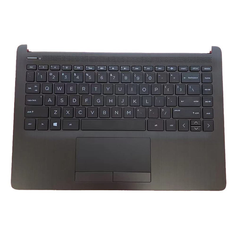 Replacement Laptop Upper Case Palmrest Backlit Keyboard Touchpad Assembly Part for HP 14-CF 14Z-DK 14S-CF 14S-DK 14-DF L24817-001 Black